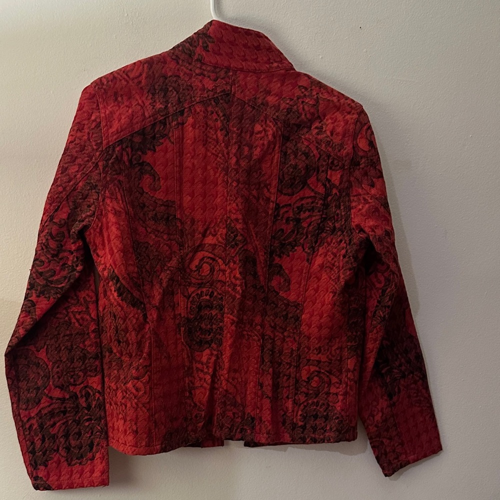 Chico's Red and Black Jacket with Pockets - Preloved - Picture 5 of 11